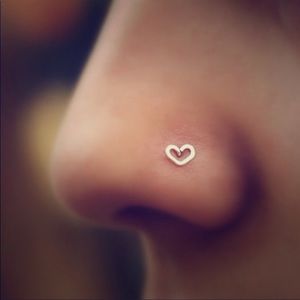 Heart shaped nose ring